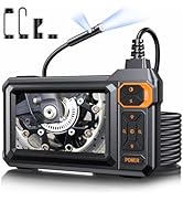 Dual Lens Endoscope Camera with Light, 4.3" IPS 1080P HD Inspection Camera, 8 Adjustable LEDs, 16...