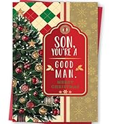 FANCYLUCKY Funny Son Christmas Card from Mom Dad, Merry Christmas Card for Adult Son, Xmas Gifts ...