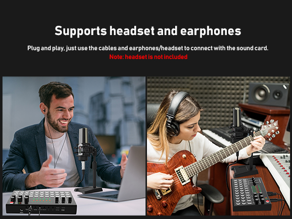 Supports Headset and earphones