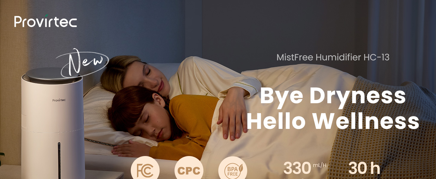 evaporative humidifier cool mist small bedroom office desk dorm room easy clean baby nursery home