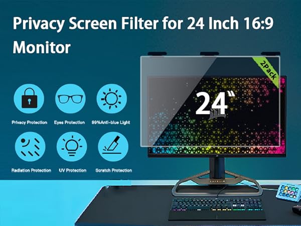 2 Pack Magnetic Privacy Screen 