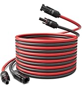 KNMIPJD 10AWG(6mm²) Solar Extension Cable with Sheath,Twin Wire 30 FT Solar Panel Extension Cable...
