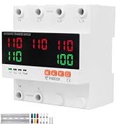 PJERJZN Automatic Transfer Switch 120V 240V 100Amp Transferencia Automática Adjustable Overcurren...