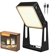 Portable LED Camping Lantern, Rechargeable 4000mAh Dimmable Camping Light with 360° Stand &amp; Clip,...