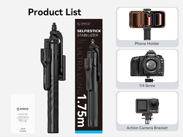 Includes a universal 1/4 inch screw