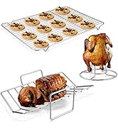 P&amp;P CHEF Roasting Racks Set of 3, Stainless Steel Baking Cooling Rack, Includes Half Size Wire Ra...