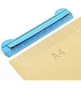 WorkLion Hole Puncher 3 Ring – Blue Portable Metal Hole Punch Single for Binder, 5 Sheet Capacity