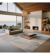BGASZ 8x10 Washable Rugs, Ultra Soft Faux Wool Retro Carpets, Non Slip Backing,Short-Pile&amp;Durable...