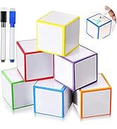 ESEHGS Dry Erase Blocks Set Dry Erase Blank Foam Dice Dry Erase Cubes with 5 Pieces Colorful Mark...