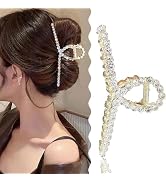 Rhinestone Hair Claw Clips for Women, Large Sparkly Crystal Hair Clips, Non-Slip Strong Hold Hair...