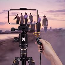 Kodak Photo gear 63 tripod monopod with ball head 360 Bluetooth remote