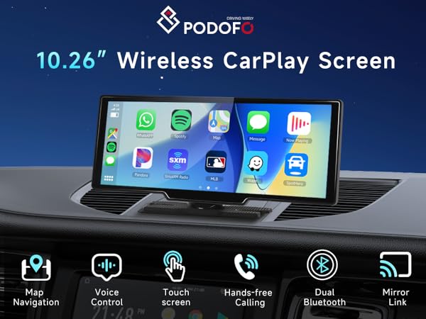  Portable Car Stereo Wireless Carplay/Android Auto