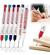 LYXMYGS 6 PCS Long Head Deep Hole Marker Pens,20mm Long Nib Marker, Longs Nose Markers, Waterproo...