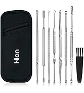 8 Pcs Ear Wax Removal Kit,Professional Double-Headed Ear Pick Earwax Removal Tools,316L Stainless...