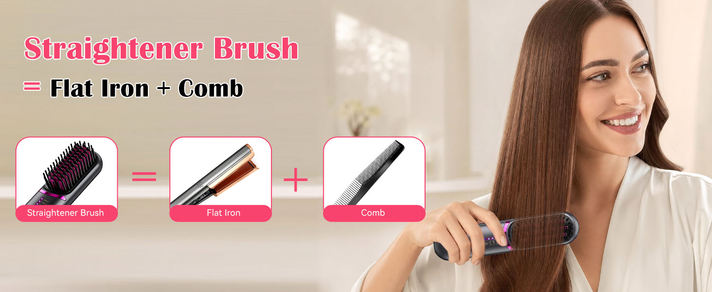 cordless straightener brush