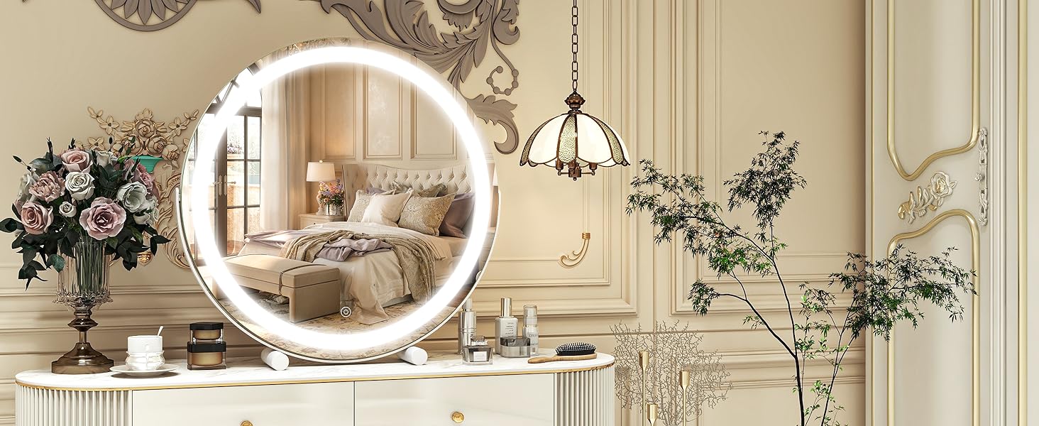 makeup mirror for desk ring light mirror vanity mirror with led lights for desk makeup mirrors