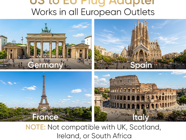 US to EU Plug Adapter