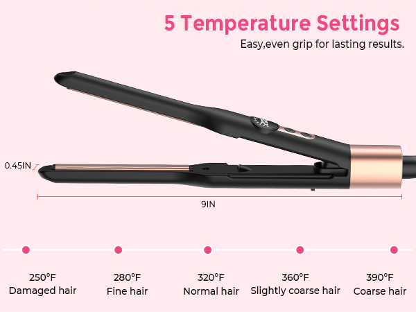 5 temperature settings easy to use