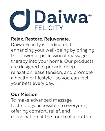 Daiwa brings pro massage to your home—relaxation, relief, and wellness made simple.