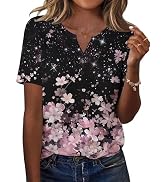 Zeagoo Womens Summer Tops Casual Short Sleeve V Neck Shirts Business Dressy Work Blouses