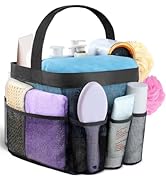 Attmu Mesh Shower Caddy Portable for College Dorm Room Essentials with 8 Pockets, Hanging Caddy D...