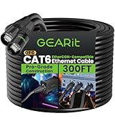 GEARit Shielded CAT6 Ethercon Cable (300 Feet) Professional Audio & Lighting RJ45 EtherCON-Compat...