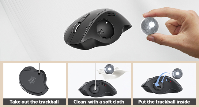 EM01 NL Ergonomic Trackball Mouse