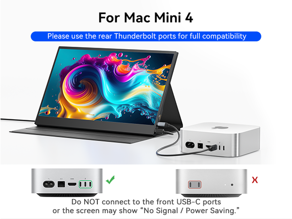 Portable Monitor for Mac Mini 4