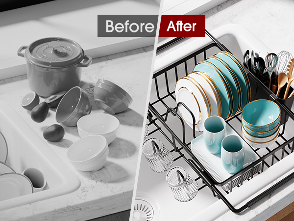 sink dish drying rack