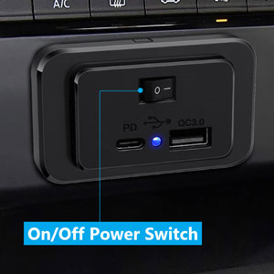 on off switch car charger