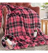 Heated Blanket Electric Throw, 50X60, Heating Throw with 10 Heating Levels &amp; 8 Hours Auto Off, Pi...