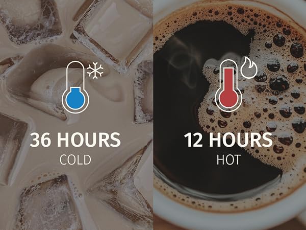 This airpot keeps drinks cold for 24 hours and hot for 12 hours. Large hot cocoa dispenser for party