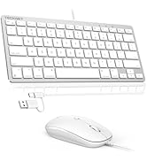 TECKNET USB-C Wired Keyboard and Mouse Compatible with Mac, Dual Interface(Type-C and USB A), Erg...