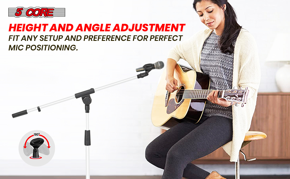 Height and Angle Adjustment, Fit any setup and preference for perfect mic positioning.
