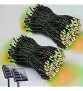 2 Pack 200 LED Solar Christmas Lights Outdoor Waterproof, Solar String Lights for Outside, Solar ...