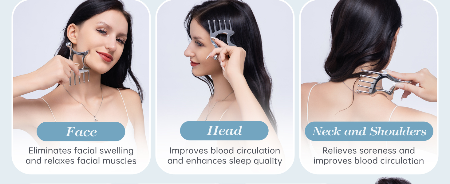 metal gua sha head scratcher scalp scraper scalp gua sha scalp massager gua sha comb for scalp