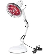 Serfory Infrared Lamp, 150W Near Infrared Light Therapy with Stand Sturdy, Adjustable Red Light H...