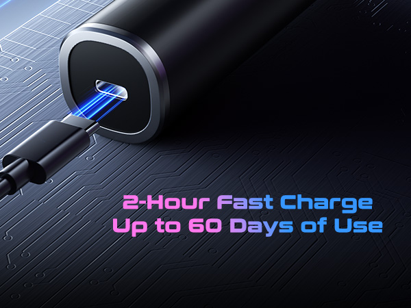 Portable nose and ear trimmer with LED display for daily grooming