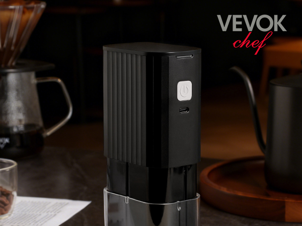 portable electric coffee grinder with ceramic core Black