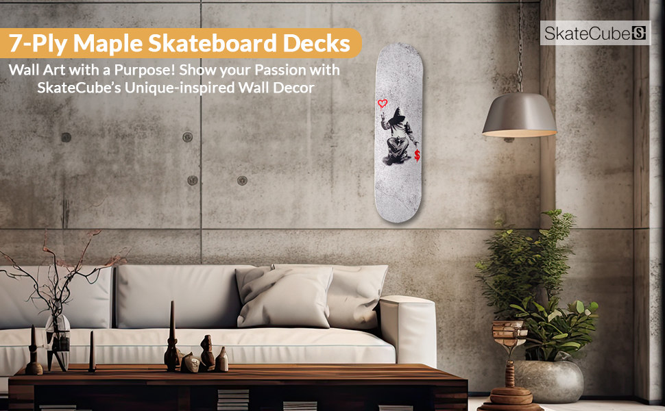 skate decor, skateboard bedroom decor, skater decor, skateboard wall decor, Love or Money