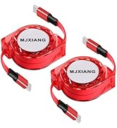 MJXIANG USB C Cable 60W Max, PD 3.0 Type C to USB C Retractable Charger Cord, Fast Charging for i...