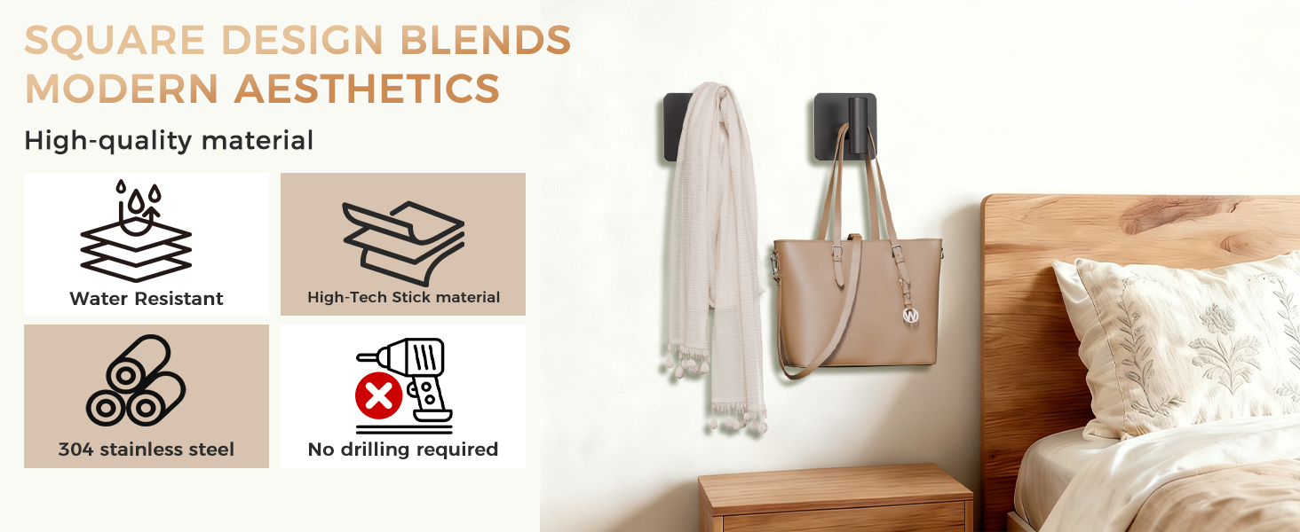 Stainless Steel Adhesive Towel hooks