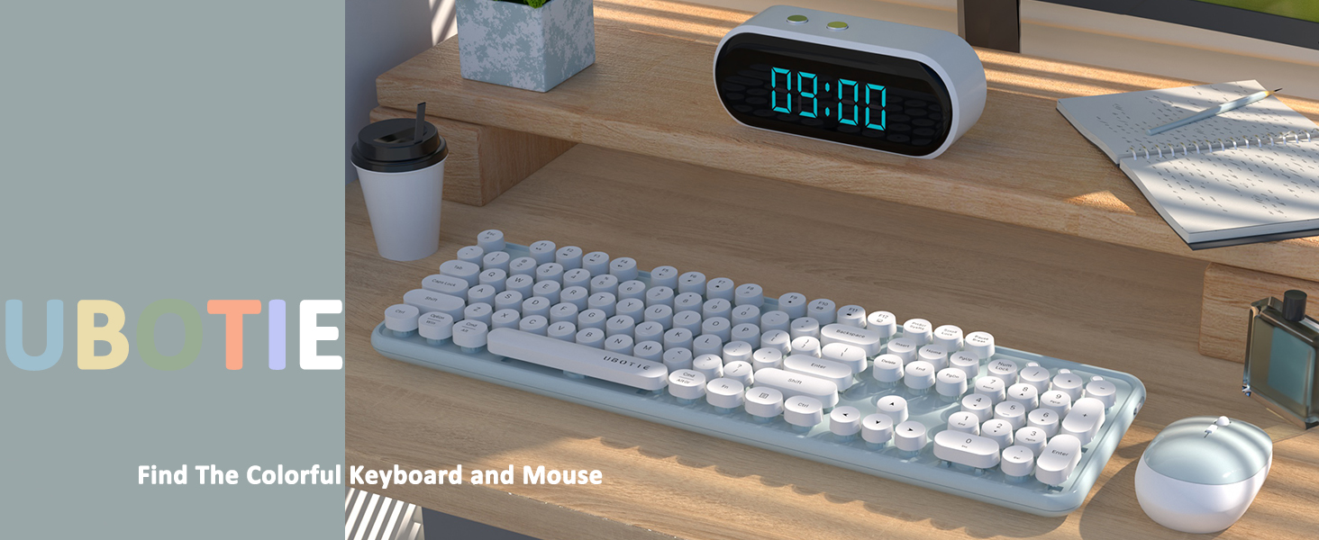 green white wireless keyboard and mouse