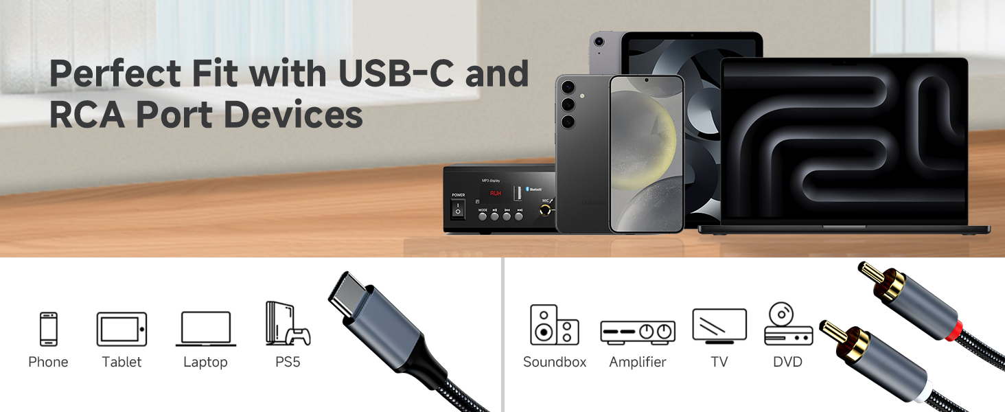 rca to iphone 17 16 15 cell phone cable to rca usb c to stereo audio adapter rca cable adapter