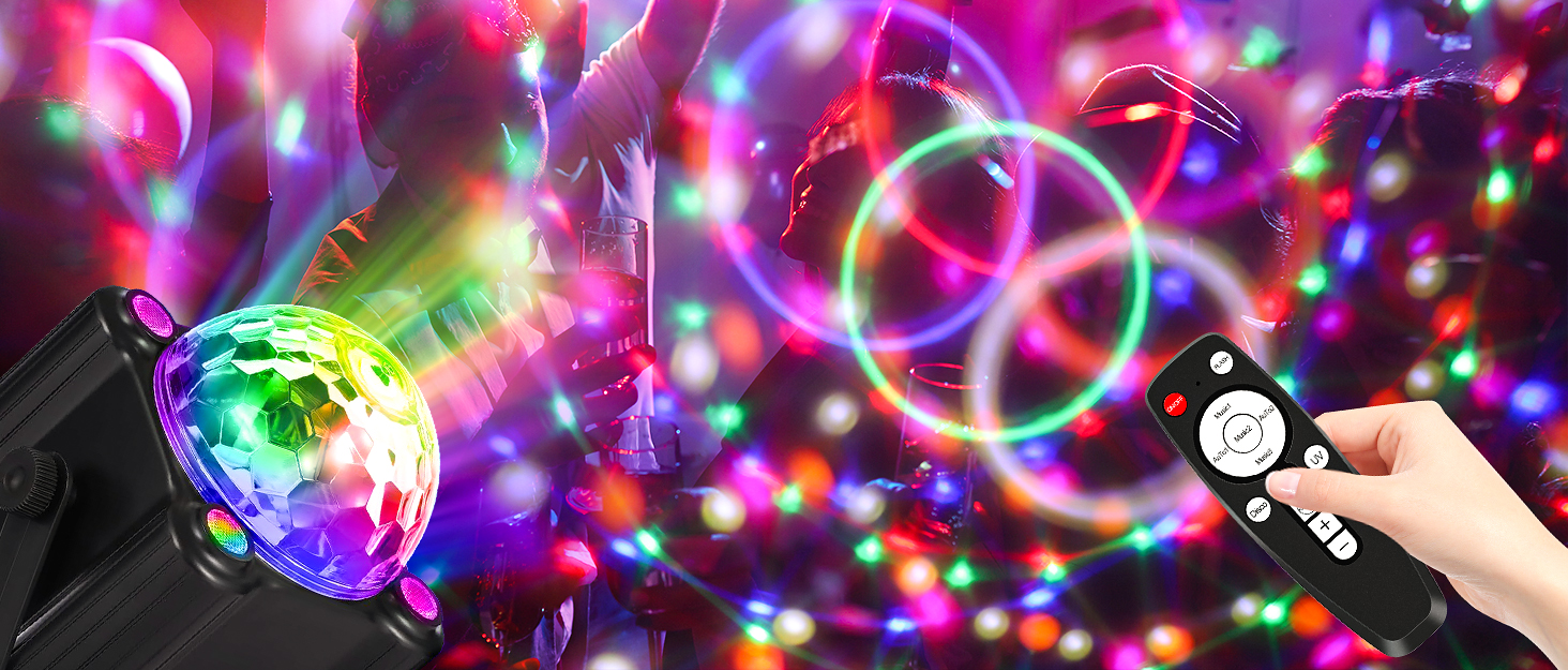 GODENBA Sound Activated Disco Party Lights A+ (Computer)