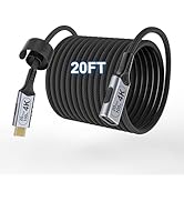 BAWIOFIAU USB c Braided Data Extension Cable 20ft/6M, USB c Extension Cable 20 gbps Data Transfer...