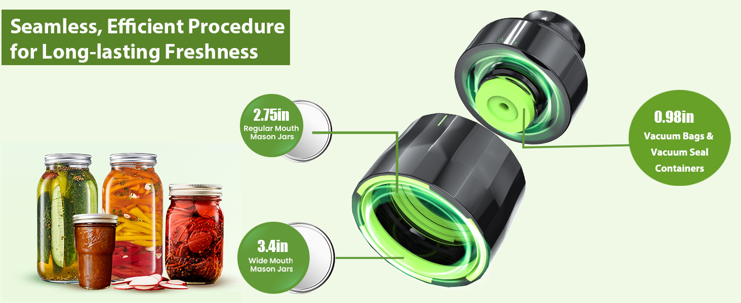 Electric Mason Jar Vacuum Sealer Kit