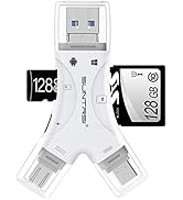 SD Card Reader for iPhone / ipad / Android / Mac / Computer / Camera,4 in1 Micro SD Card Reader T...