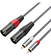 JOMLEY RCA to XLR Cable 3.3ft, 2 RCA Male to 2 XLR Male Hi-Fi Stereo Audio Connection Interconnec...