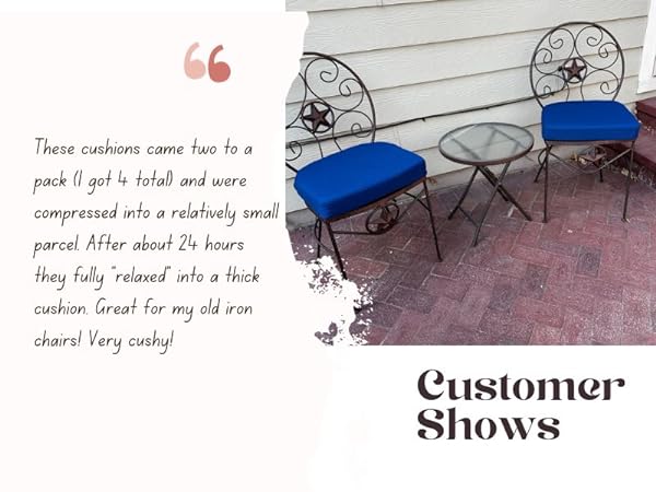 Outdoor Seat Cushion Outdoor Chair Cushions Set of 4 Patio Chair Cushions Furniture Chair Pads